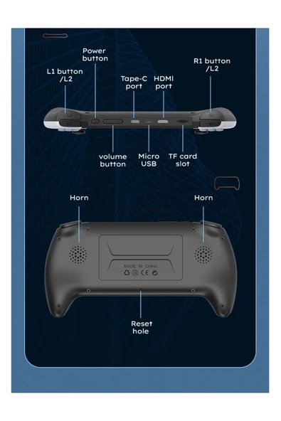 Project X Taşınabilir 4.3 İnç 4K Hd Retro Kablosuz Oyun Konsolu Atari - 4