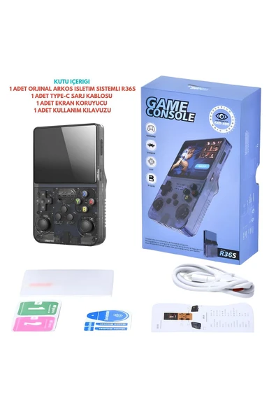 R36s Oyun Konsolu El Atarisi  Arkos İşletim Sistemi 64 Gb Hafıza +15.000 Oyun 3.5 Inch Ekran - 4