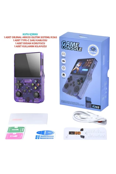 R36s Oyun Konsolu El Atarisi  Arkos İşletim Sistemi 64 Gb Hafıza +15.000 Oyun 3.5 Inch Ekran - 4