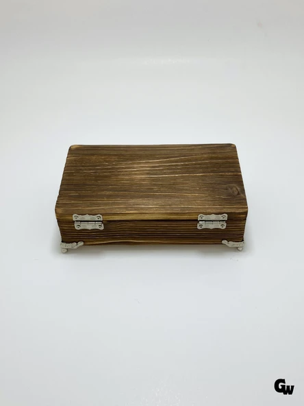 Doğal Ahşap Yakma Takı Kutusu Ahşap Saklama Kutusu(BEYAZ ÇAM)(BOY:20cm EN:12cm Yük:6cm) BOY:20cm EN:12cm YÜK:6cm - 6