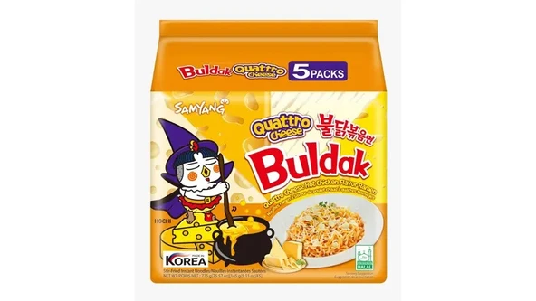 SAMYANG BULDAK QUATTRO CHEESE RAMEN NOODLE 5Lİ PAKET ürün görseli