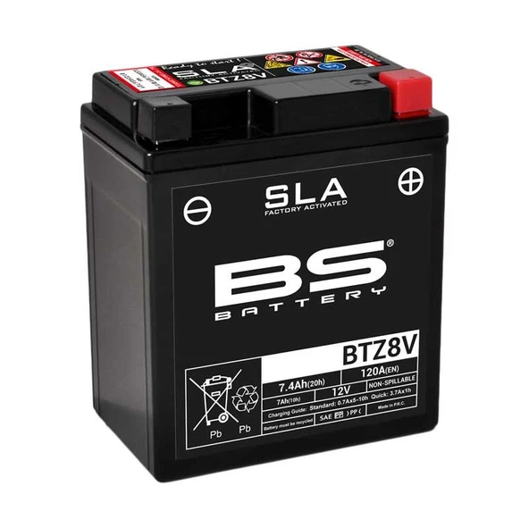 BS BATTERY BTZ8V (SLA) Motosiklet Aküsü SLA Tipi