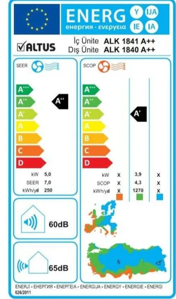 Altus ALK 1840 18000 BTU Inverter Duvar Tipi Klima - 3