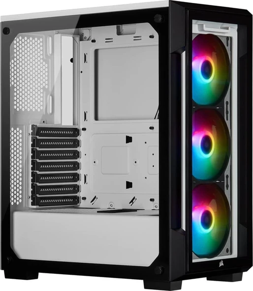 Corsair iCUE 220T RGB Airflow Siyah CC-9011173-WW Led Fanlı ATX Oyuncu Kasası Teşhir