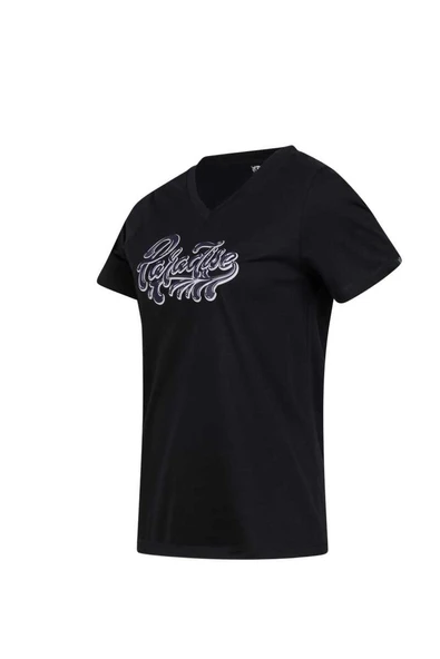 2AS ALONE BASKILI V YAKA KADIN T-SHİRT 406 - 7