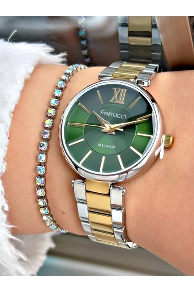 Ferrucci FC 0525 03561M.05 Çelik Kordon Kadın Kol Saati - Resim 4