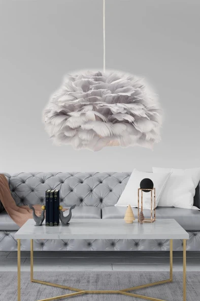 Apliqa Belinay Tekli Tüylü Siyah Sarkıt Avize Modern Sarkıt Mutfak Salon Sarkıt Avize ürün görseli