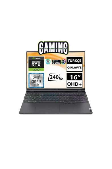 Lenovo Legion 5 Pro 16IAH7H 82RF00J3TX i7-12700H 16 GB 1 TB SSD RTX3060 16" WQXGA Gaming Laptop Outlet