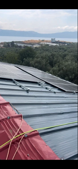 Güneş Paneli Montaj Aparatı 10 Panel İçin 22 Adet 30 cm Profil 22 Adet Klemp - Resim 3