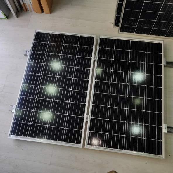 Güneş Paneli Montaj Aparatı 10 Panel İçin 22 Adet 30 cm Profil 22 Adet Klemp - Resim 5