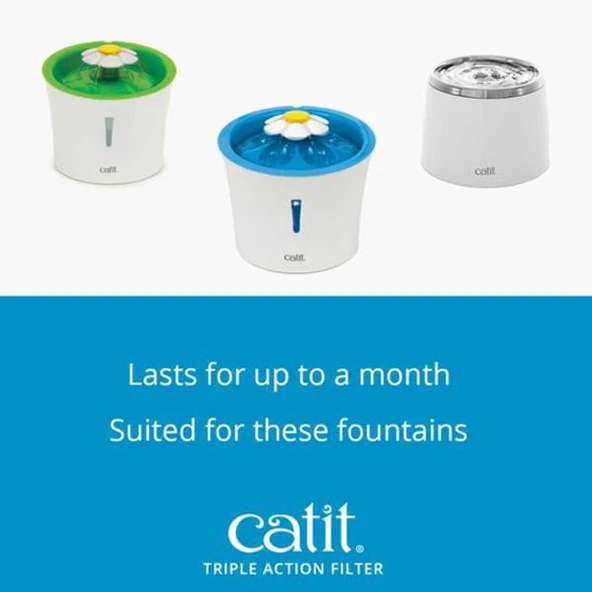 Catit Yedek Filtre Kartuşu 12li Paket 43742W 50023 55600 Modelleri İçin - 3