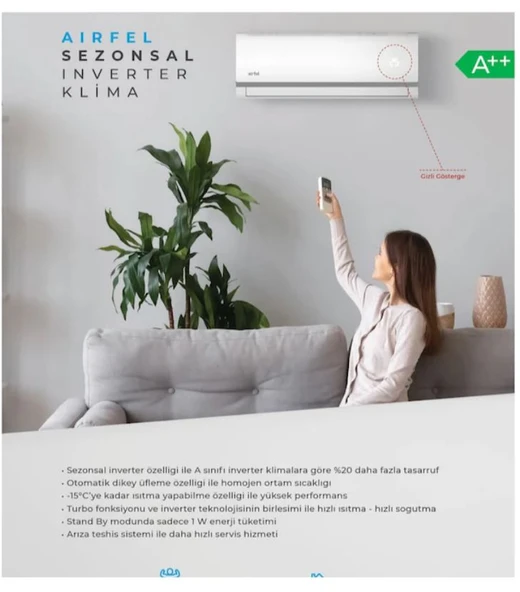 Airfel LTXM35N 12000 BTU R32 Inverter Duvar Tipi Klima - 3