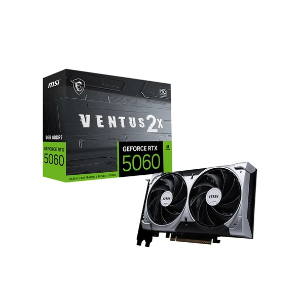 MSI GeForce RTX 5060 8G VENTUS 2X OC 8GB DLSS 4 128Bit NVIDIA Ekran Kartı