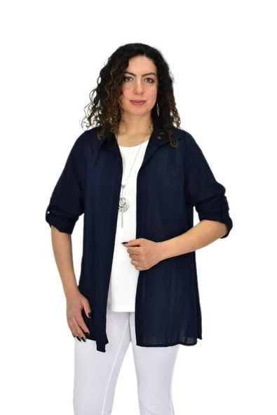 Kadın Gömlek Tişöt 2 Li Kombin Takım BGL-ST04660 - Resim 6