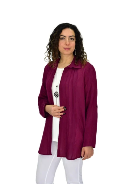 Kadın Gömlek Tişöt 2 Li Kombin Takım BGL-ST04660 - Resim 7