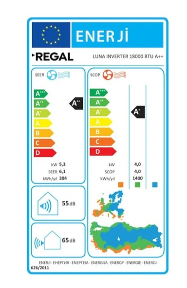 Regal LUNA A++ 18000 BTU Inverter Duvar Tipi Klima - 3