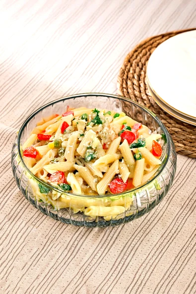 Tilbe Home Rustik El Yapımı Cam Salata Kasesi Büyük Boy Sunum Kasesi Meyve Makarna Çerez Servis Kabı
