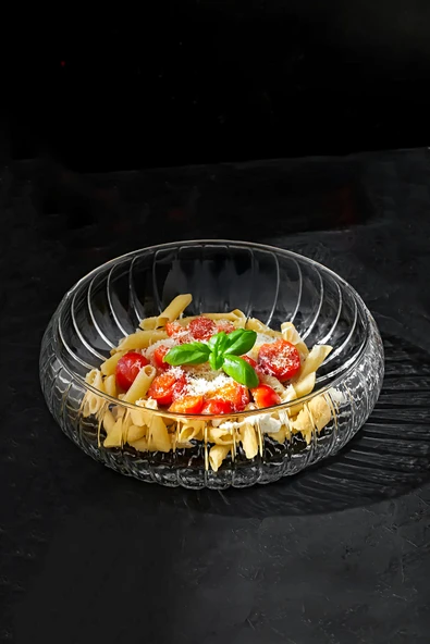 Tilbe Home Büyük Boy Concept El Yapımı Cam Salata Kasesi Meyve Makarna Çerez Sunum Tabağı Servis Kase Cam Kabı - 2