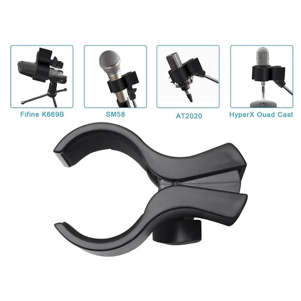 Ayt Powermaster PM-26937 Mikrofon Standı Klipsi Plastik Yaylı 3-6 CM Mikrofon Tutucu Tutacağı - 2