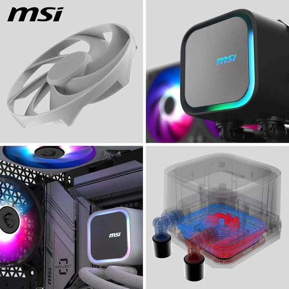 MSI MAG CORELIQUID A13 360 360mm Beyaz İşlemci Sıv - 4