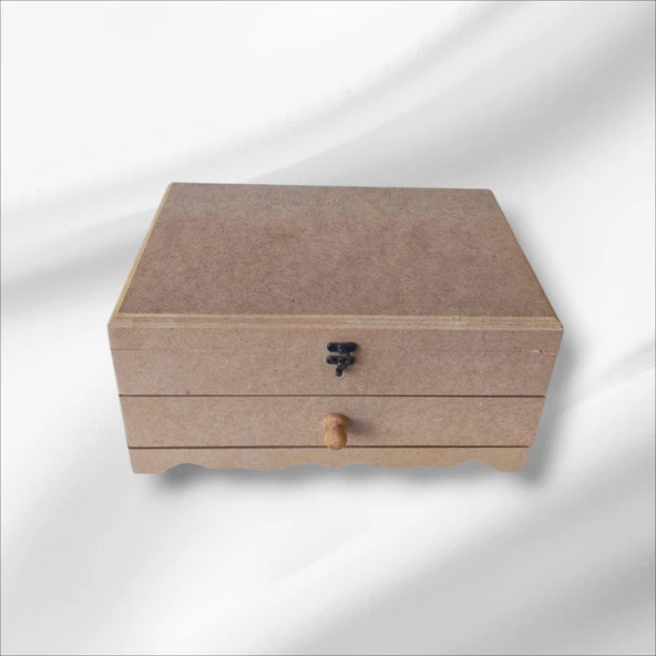 Ahşap-boyanabilir-klipsli-çok amaçlı organizer kutu - 7