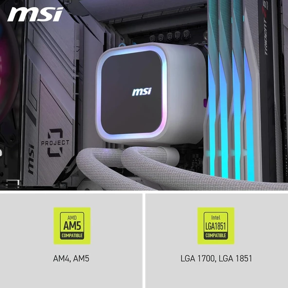 MSI MAG CORELIQUID A13 360 360mm Beyaz İşlemci Sıv - 3