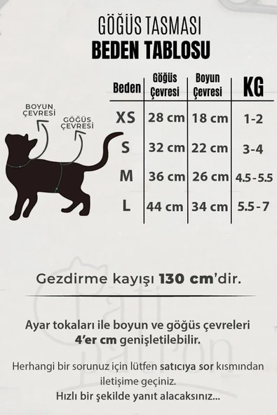 Kedi kaçış önleyici tasma ve küçük ırk köpekler için yürüyüş tasması. - 3