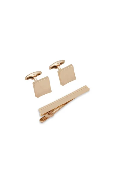Brianze Premium Kutulu Gold Kol Düğmesi ve Kravat İğnesi Set - 2