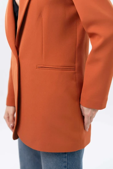 Saade Kiremit Blazer Ceket - 3