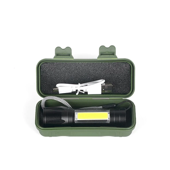 Mini Çok Güçlü Şarjli El Feneri Xpe-Cob Led Wt-030 - 2