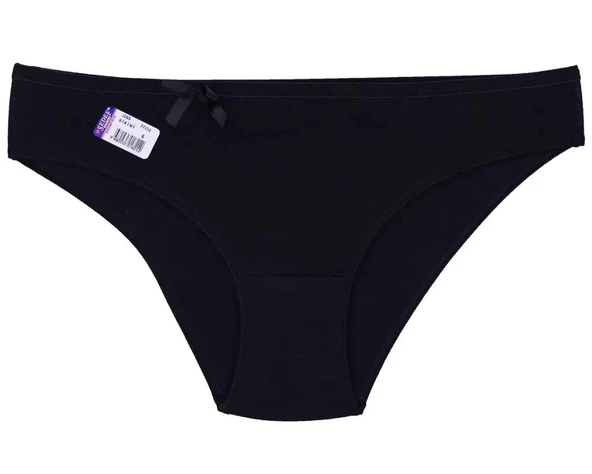 12 Adet Sedef Yıldızı Likralı Bayan Düz Bikini Külot 1065 - 4