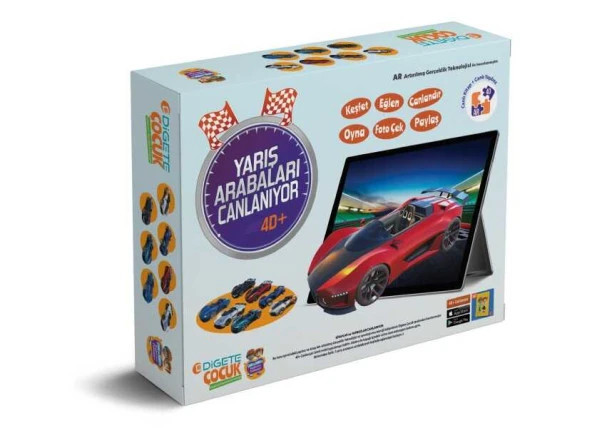 Yarış Arabaları Canlanıyor, Canlanan kitap "Arttırılmış Gerçeklik Teknolojisi'yle hazırlanmıştır." - 2
