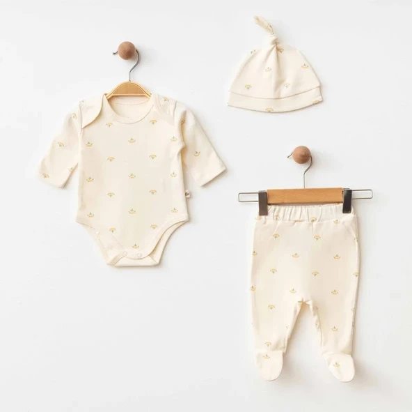 Eslenza Baby 3'Lü Zıbın Takım 0038 Bej - 1
