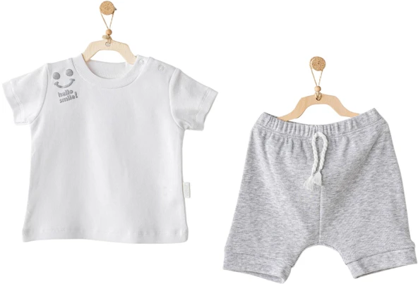Andywawa AC25894 2'Li Basic Bebe Takım Grey Melange - 1