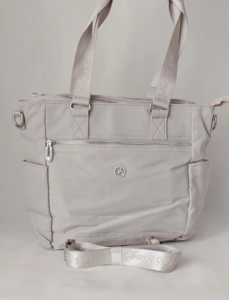 NS2315 Model Nas Bag Bej Renk Kadın Omuz Çantası