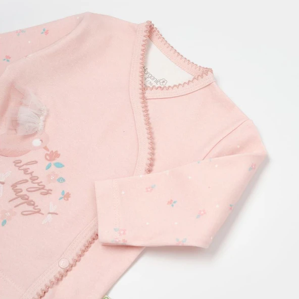 Bibaby Biorganic Always Happy 5'Li Hastane Çıkış Seti 62343 Gül Kurusu Mint - 3