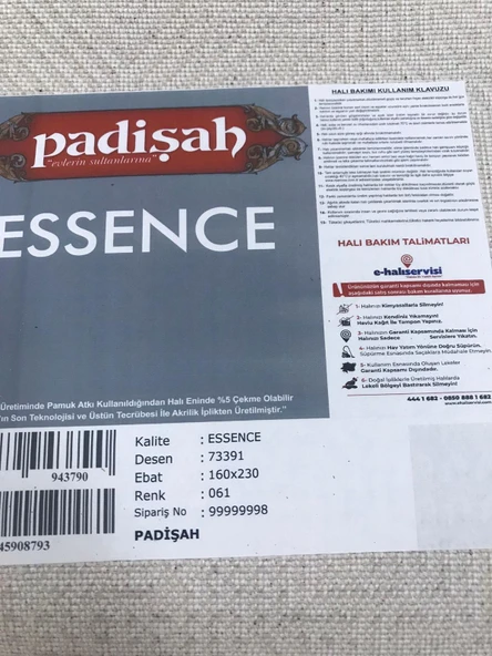 Padişah Halı Essence 73391 061 Serisi Akrilik Salon Oturma Yatak Odası Halısı - 8