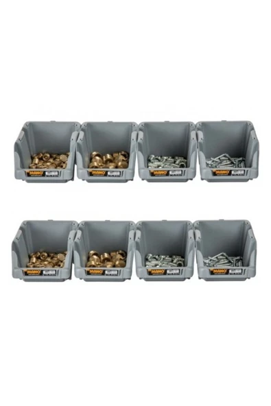 Plastik Avadanlık Parça Kutusu 12 Parça Gri 200x300x130 mm - 3