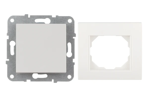 Karen Serisi Tekli Elektrik Anahtarı Modülü ve Çerçeve Seti - 2