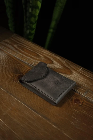 BİDERİ TROYA HAKİKİ DERİ ÇİFT KATLI CÜZDAN ANTRASİT