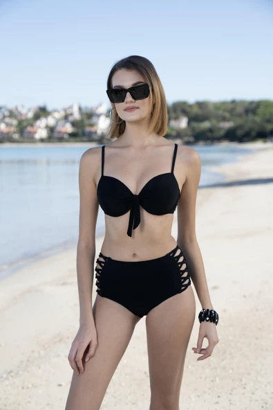 Gd Goldoremi 2511-600 Kadın Kaplı Yüksek Bel Bitili Bikini Takım