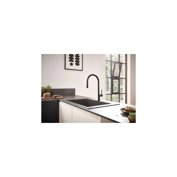 Hansgrohe S510-F660 Ankastre Granit Eviye - 4