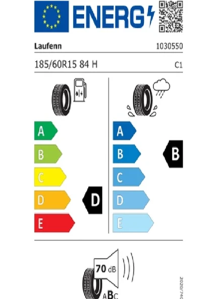 Laufenn 185/60R15 84H  G Fit EQ+ LK41 Oto Yaz Lastiği (Üretim Yılı: 2025) - Resim 2