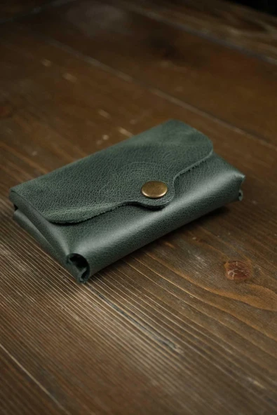 BİDERİ ZEUGMA HAKİKİ DERİ ÇITÇITLI CÜZDAN YEŞİL - 2