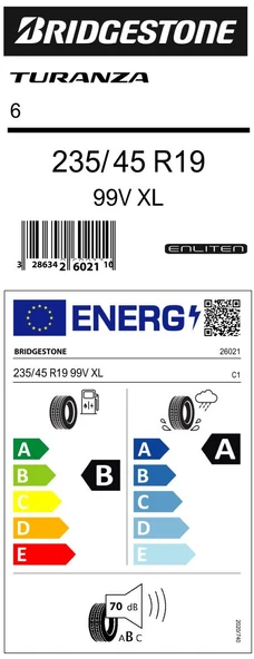 235/45R19 99V XL TURANZA6 BRIDGESTONE - 4