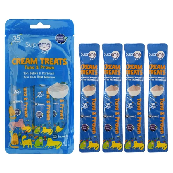 Supreme Ton Balıklı & Karidesli Krem Kedi Ödül Maması - 2