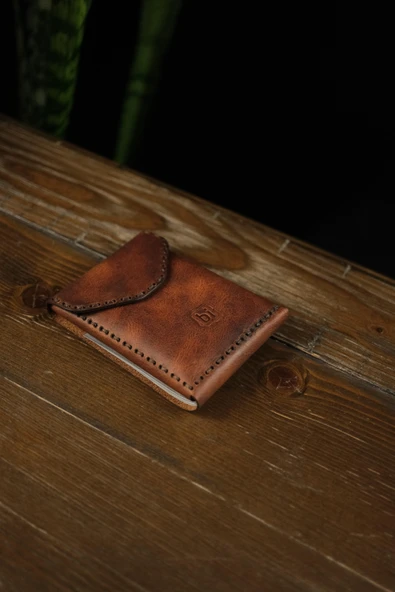 BİDERİ TROYA HAKİKİ DERİ ÇİFT KATLI CÜZDAN KAHVERENGİ