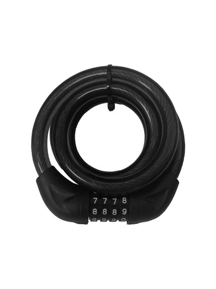 IMPACT Kilit Şifreli 185Cm X 15 mm Siyah Bisiklet Kilidi