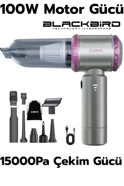 Auhma Ahv-13 2 İn 1 15000PA 3 Kademeli Vakumlu Üflemeli Araç Süpergesi