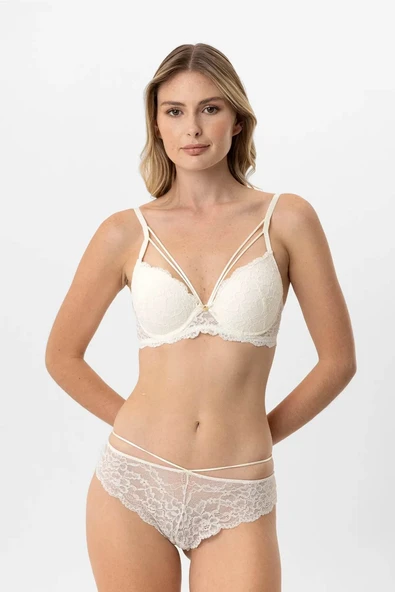 Pierre Cardin Soft Push Up Kaplı Dantelli Sütyen Takım - 8